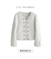 Sheep shearling short double-breasted jacket