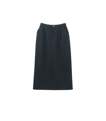 Jupe rétro slim en laine 