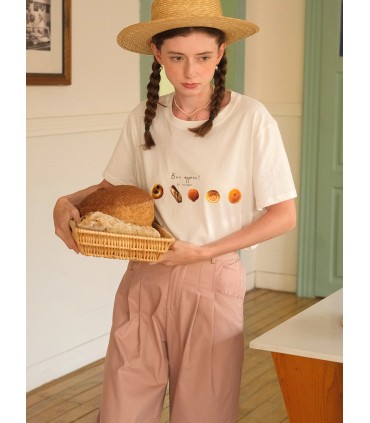 Bread Photo Print Loose TEE