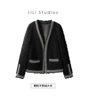 Sheep shearling short Haining jacket