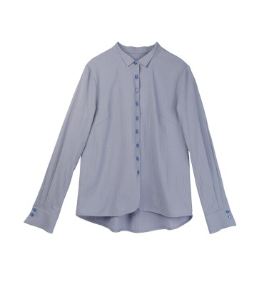 Kemeja Lengan Panjang Kolar Pudina 