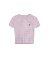 French Vintage Strawberry Brodé Knit Short Sleeve 