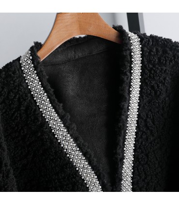 Sheep shearling short Haining jacket