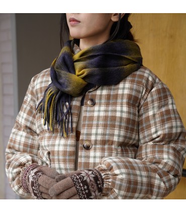 Sciarpa in pura lana a quadri scozzesi 