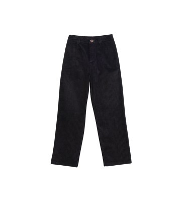 Rechte klassieke corduroy cropped broek