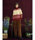 Rechte klassieke corduroy cropped broek