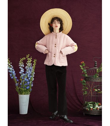 Gerade klassische Cropped-Hose aus Cord 