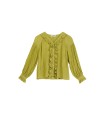Wrinkled light long-sleeved shirt
