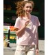 T-shirt girocollo con motivo gelato dipinto a mano sciolto
