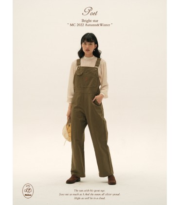 Flotte overalls med lædermærket dekoration 