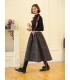 High-end star brocade fabric love wave suspender skirt 