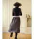 High-end star brocade fabric love wave suspender skirt 
