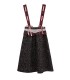 High-end star brocade fabric love wave suspender skirt 