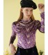 Purple Retro Gorgeous Narcisse Velvet Bottom Shirt