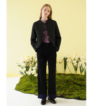 Purple Retro Gorgeous Narcisse Velvet Bottom Shirt