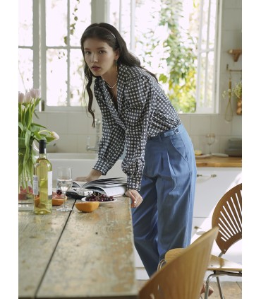 Chemise à carreaux mode rétro 