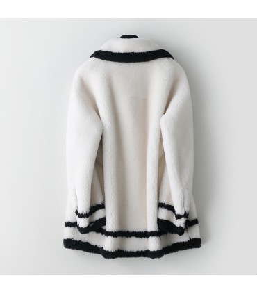 Sheep shearling short thick suit