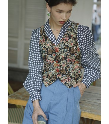 Chemise à carreaux mode rétro 