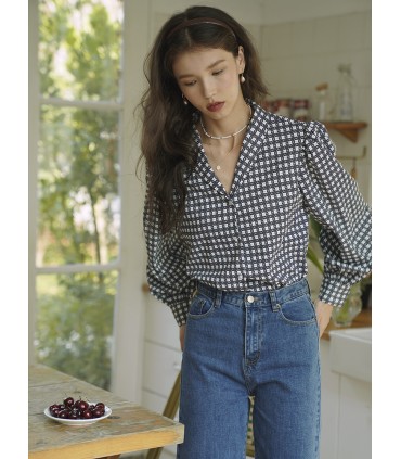 Chemise à carreaux mode rétro 