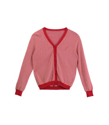 V-neck retro thin knitted air-conditioning shirt 
