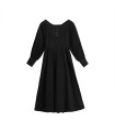 Heart-shaped radian collar rose dark dress 