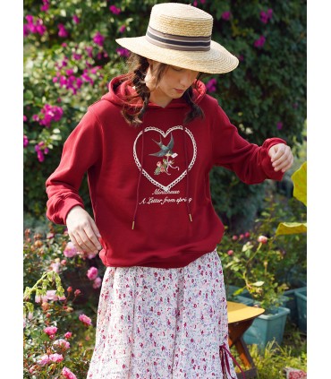 Pullover mit Schwalbenmuster