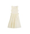 Three-dimensional texture beige pastoral sundress 