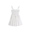 Little sweet bean color polka-dot lace suspender skirt 