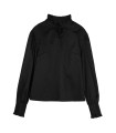 Blus Brokat Lengan Renda Gelap