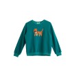 Hand-painted tiger plus velvet loose thick sweater 