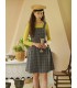 All-match thin wide shoulder strap suspender skirt 