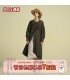 Large lapel velvet splicing woolen long coat 