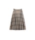 Good-looking plaid pleated mid-length skirt 