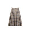 Good-looking plaid pleated mid-length skirt 