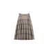 Good-looking plaid pleated mid-length skirt 