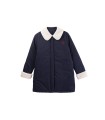 Stitching navy blue college sense cotton jacket 