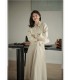 Skirt longgar gaya Hepburn Skirt garis A 2023 musim bunga baharu kasual skirt pinggang tinggi