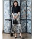 Cicada Shiyu separuh skirt gaya kebangsaan Skirt berlipat A-line 2023 musim bunga skirt pertengahan panjang baharu