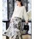 Cicada Shiyu separuh skirt gaya kebangsaan Skirt berlipat A-line 2023 musim bunga skirt pertengahan panjang baharu