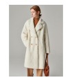 Sheep shearling mid-length Haining coat