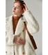Sheep shearling mid-length Haining coat