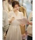 Moonlight Variation Fashion V-neck Shirt Dress 2023 Spring New Waist Tencel Dress 