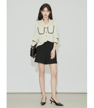 Conception de chemise haute intelligence chemise blanche tout match 2023 nouveau haut de niche 