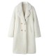 Sheep shearling mid-length Haining coat
