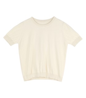 Tyndt strikket kortærmet T-shirt
