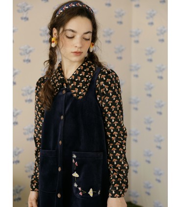 Kemeja Lengan Panjang Corduroy Mushroom Lace