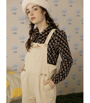 Corduroy Mushroom Lace Langarmshirt