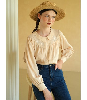 Tunn bomull och linne för tjejer med lös textur 