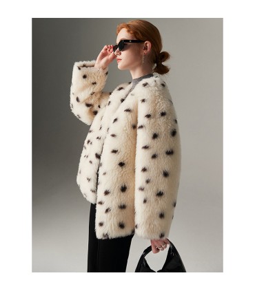 Får shearling toskansk damjacka