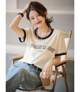 T-shirt Island Band T-shirt casual retrò americana 